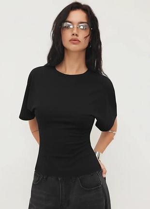 Приталена футболка skims brandy melville широкі рукава гранж y2k подовжена clean downtown girl coquette
