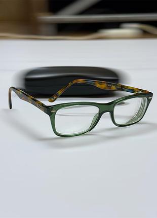 Ray ban зеленые очки для зрения оправа + кейс оригинал