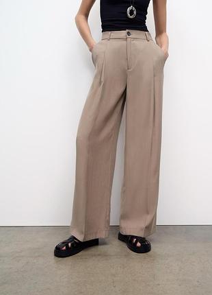 Штани палаццо wide leg з модалу🤎стан нових zara