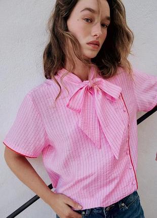 Полосатый топ с завязкой