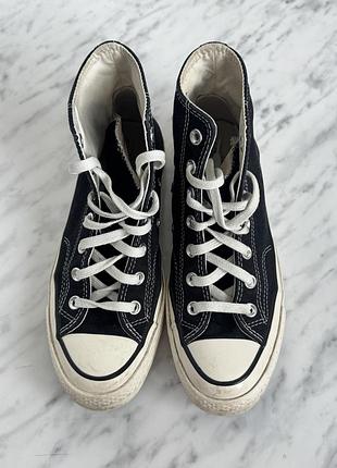 Кеди жіночі converse chuck taylor all star '70 hi vintage black/egret, розмір 39