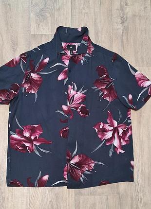 Летняя рубашка h&amp;m с цветочным принтом, размер l, новая