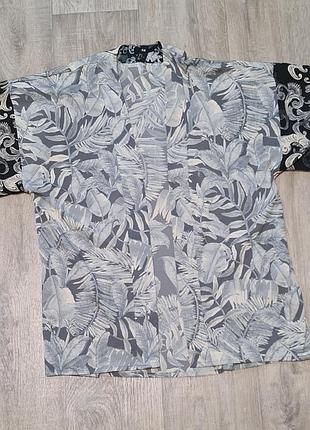 Сорочка-накидка h&m з тропічним принтом, розмір m