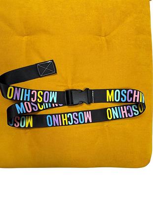 Moschino женский черный пояс ремень с разноцветным логотипом one size оригинал