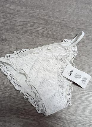 Asos кружевные белые купальные плавки