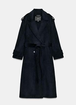 Шерстяне пальто zara wool collection wool blend 73% шерсть