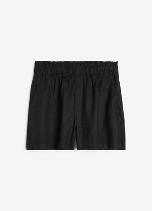 Льняные свободные женские шорты h&amp;m