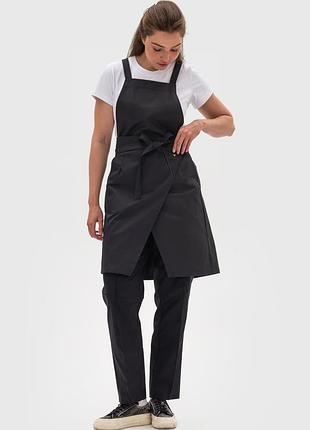 Фартук кондитера, официанта, повара cappuccino classic черный