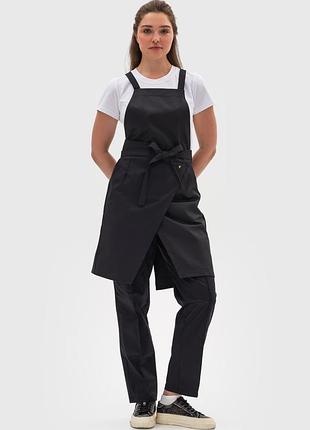 Фартух кондитера, офіціанта, кухаря vsetex cappuccino canvas чорний
