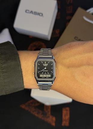 Часы casio aq-230 retro style black