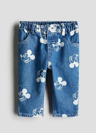 Джинси дитячі mickey mouse h&m блакитні