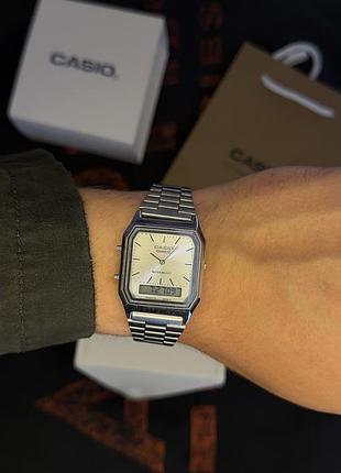 Чоловічий годинник casio aq-230 vintage style white