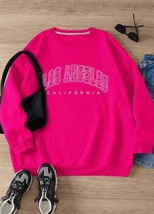 Shein.англия. в наличии. неоновая толстовка с принтом los angeless.