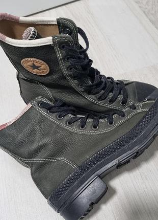 Черевики converse taylor outsider leather жіночі високі кеди