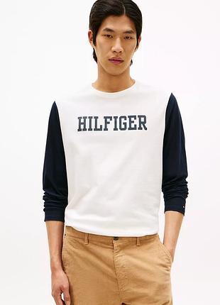 Мужской лонгслив tommy hilfiger с логотипом