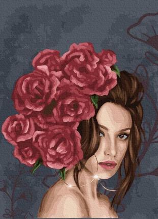 Картина за номерами леді в трояндах