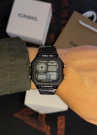 Чоловічий годинник casio ae-1200 illuminator black