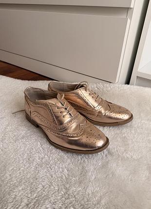 Туфлі-оксфорди atmosphere rose gold, розмір 39