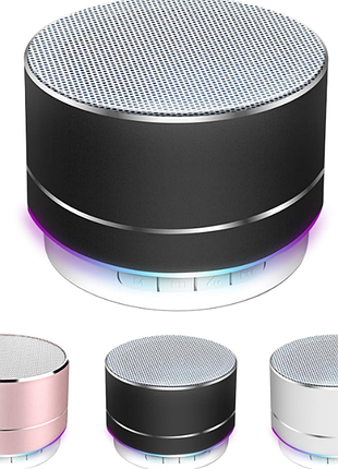 Беспроводная портативная bluetooth-колонка с rgb-подсветкой, hd-стереозвуком, aux-входом, bluetooth v5.3, мини-колонка для использования дома.