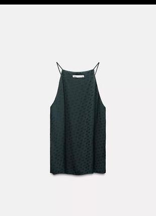 Новий топ zara глибокого зеленого кольору