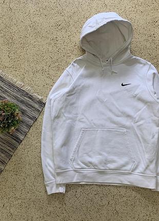 Nike mini swoosh найк худі чоловіче оригінал біле треба прання l size
