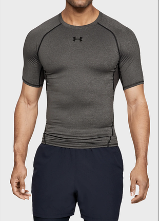 Серая мужская компрессионная спортивная футболка андер армор under armour heatgear, m, оригинал