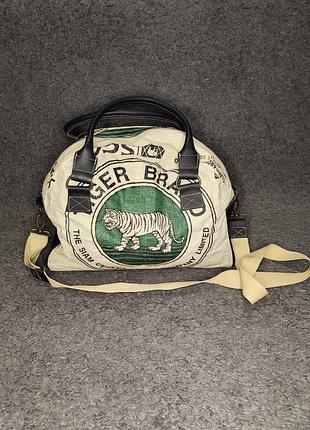 Ексклюзивна сумка-саквояж "tiger brand" (upcycling)