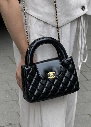 Сумка шанел kelly bag shiny aged calfskin black & gold hardware