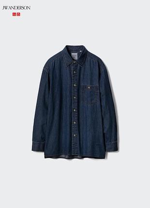 Джинсовая рубашка на пуговицах jw anderson uniqlo