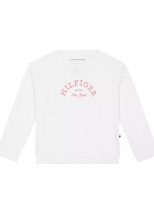Детский лонгслив tommy hilfiger с вышивкой