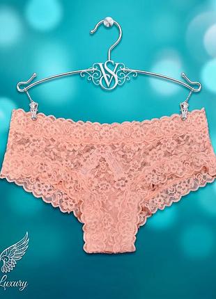 Мереживні персикові трусики victoria's secret lacie cheeky — оригінал