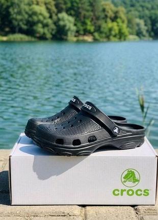 Чоловічі шльопанці сабо crocs/чоловічі чорні крокси