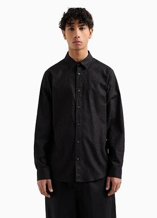Мужская рубашка armani exchange с логотипом