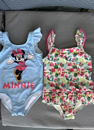 Купальники 2 шт дівчачі primark 12-24 міс 86-98 см