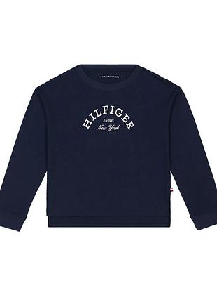 Детский лонгслив tommy hilfiger с вышитым логотипом