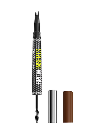 Фломастер-гель для бровей 2 в 1 maybelline new york brow inserts 4 medium brown, 1.25 мл