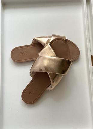 Шльопанці asos кольору rose gold, 38 розмір