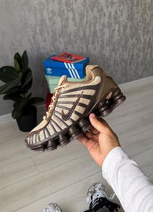 👟 кросівки   nike shox tl brown      / наложка bs👟