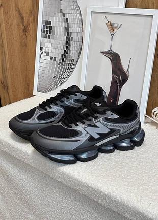 Стильные кроссовки new balance 2000 silver black