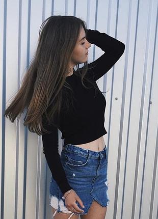 Джинсова міні спідниця zara