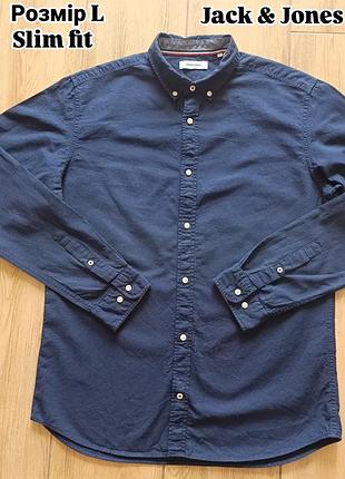 Чоловіча сорочка на довгий рукав фірми jack & jones.