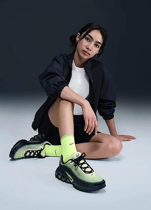 Кроссовки женские nike air max dn универсальные беговые спортивные тренировочные повседневные черные салатовые на толстой подошве платформе 40,5 41 42 размер
