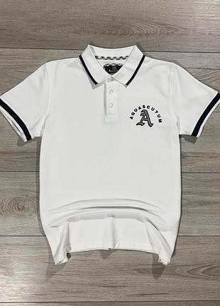 Эксклюзивное мужское поло акваскатум aquascutum big logo premium, s, оригинал