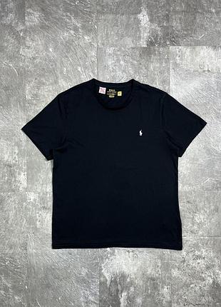 Футболка polo ralph lauren поло ральф лорен чорна чоловіча оригінал розмір l мужская черная оригинал