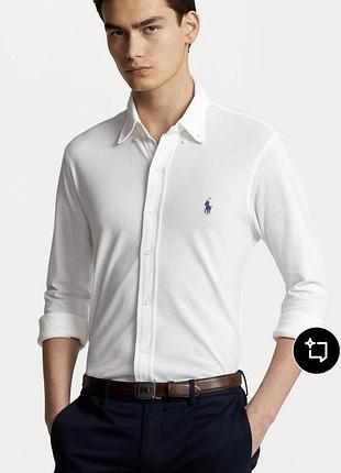 Polo ralph lauren чоловіча сорочка, рубашка, брендова біла  сорочка