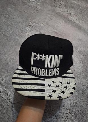 Кепка-снепбек "fkin' problems" з прапором сша