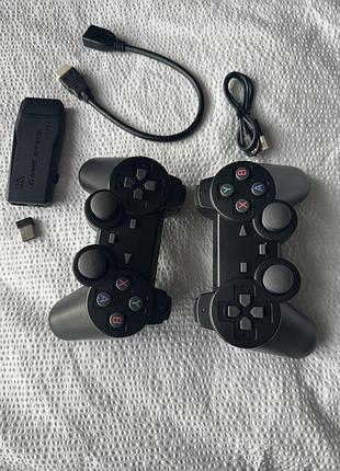 Нова ігрова приставка 4к game stick lite arcade console. з двома бездротовими джойстиками
