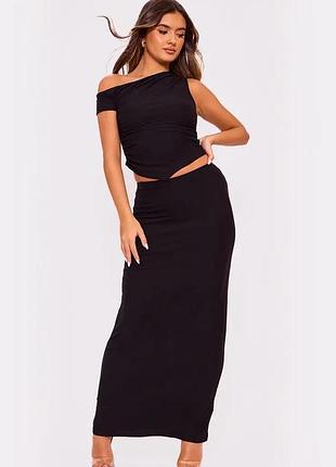 Спідниця максі чорна prettylittlething plt