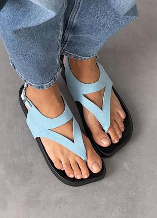 Сандали barefoot TM️ nikart
цвет: голубой, натуральная замша