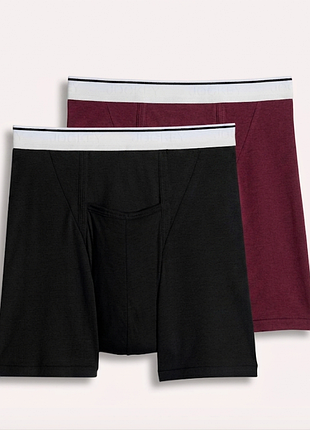 Набор трусы-боксеры 2 шт мужские трусы jockey® pouch boxer brief, размер m черные, бордовые